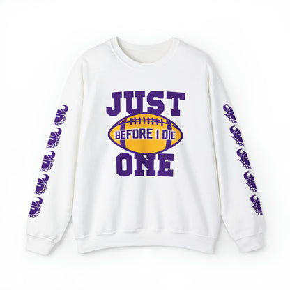 Unisex Heavy Blend™ Crewneck - Just ONE + Game Day Helmet (Sleeves)