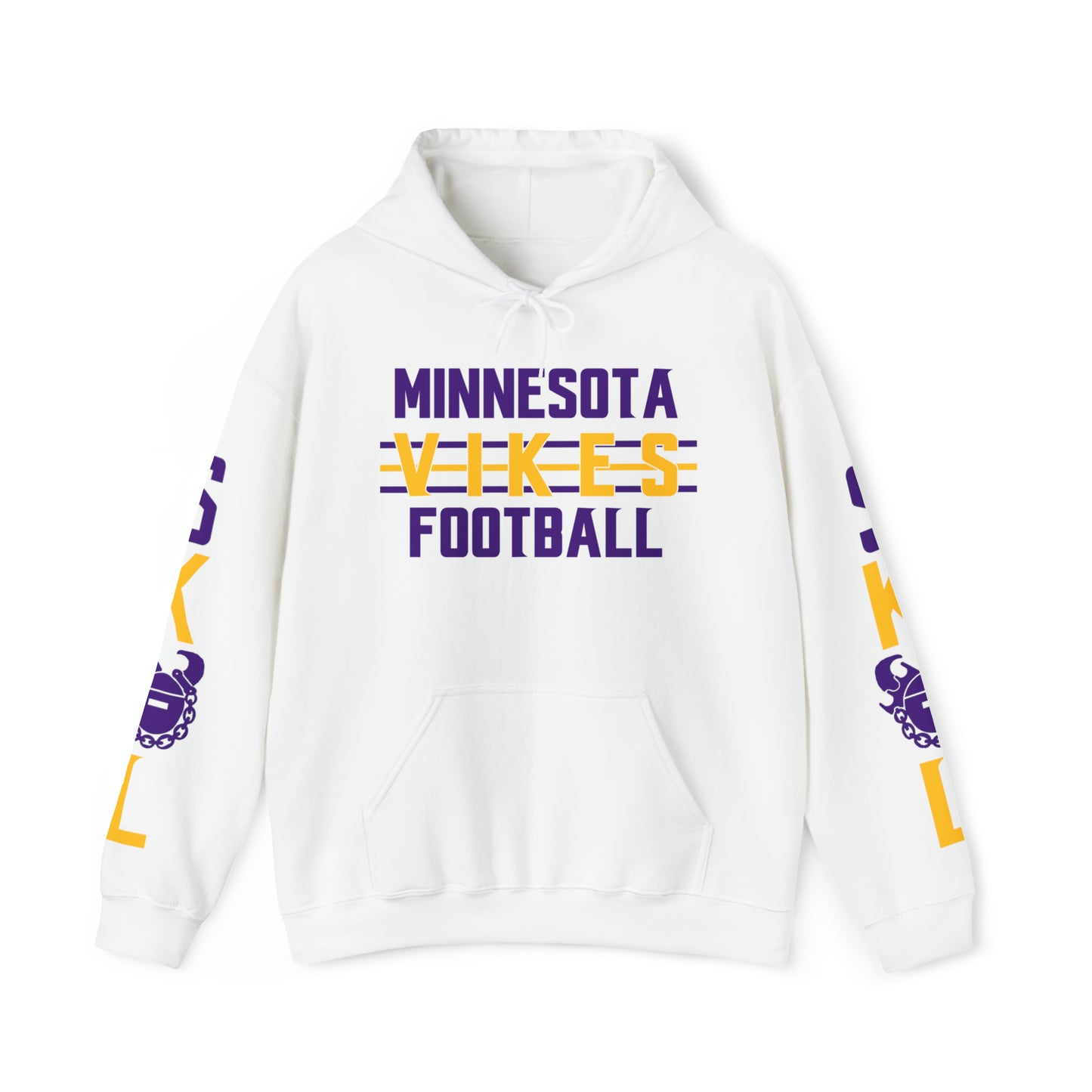 Unisex Heavy Blend™ Hooded Sweatshirt - Vikes Football + Original (Sleeves)