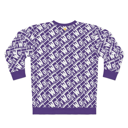 Unisex Crewneck - Purple/White - VWO (Framed)