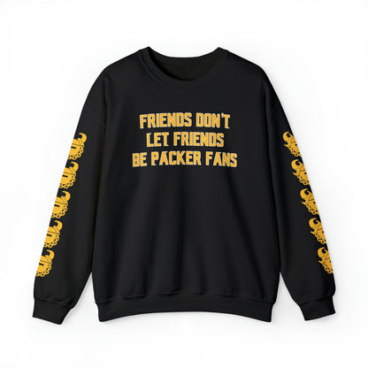 Unisex Heavy Blend™ Crewneck - Friends Don't Let Friends + Game Day Helmet (Sleeves)
