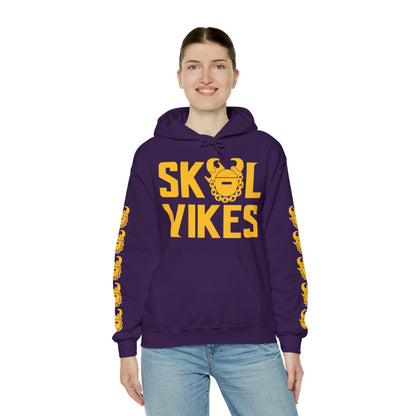 Unisex Heavy Blend™ Hooded Sweatshirt - Vikes + Game Day Helmet (Sleeves)