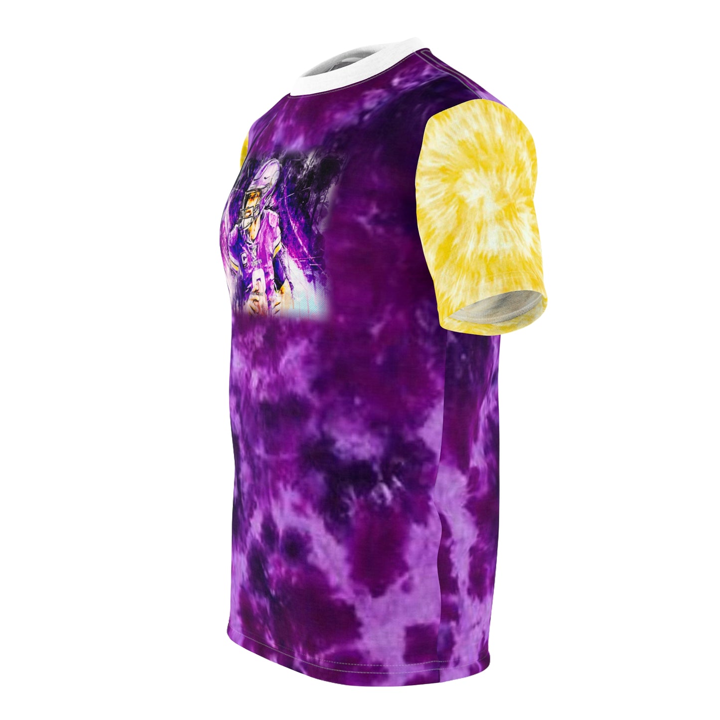 Unisex Cut & Sew Tee - Purple/Gold Tie-Dye - Color Blast