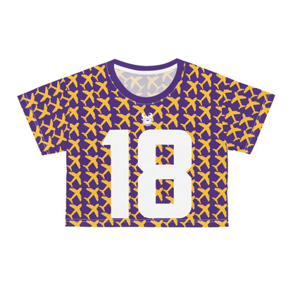 Crop Tee - Jet Planes - Jersey #18