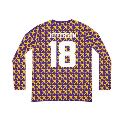 Women's Long Sleeve V-neck Shirt - Jet Planes - Jersey #18