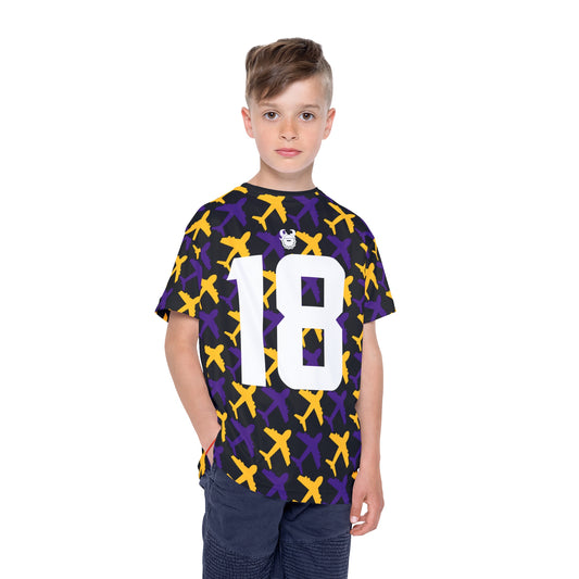Kids Sports Jersey - Jet Planes - Jersey #18