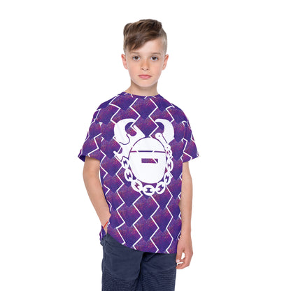 Kids Sports Jersey - Purple Sparkle - Game Day Helmet