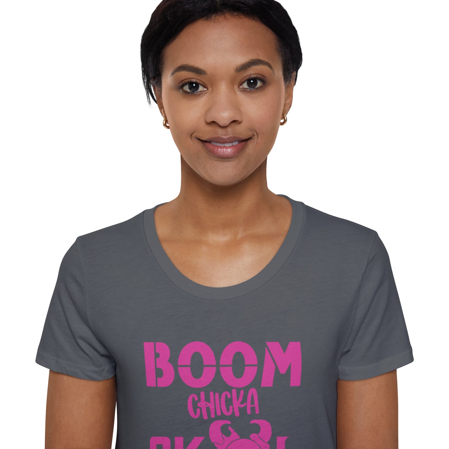 Women's Organic T - BOOM chicka