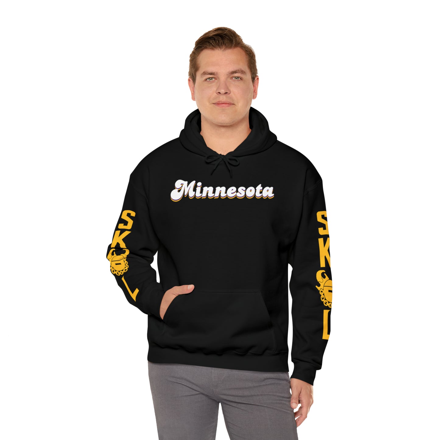 Unisex Heavy Blend™ Hooded Sweatshirt - Minnesota (Retro) + The Original (Sleeves)