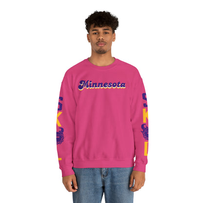 Unisex Heavy Blend™ Crewneck - Minnesota (Retro) + The Original (Sleeves)