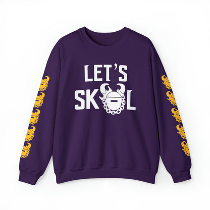 Unisex Heavy Blend™ Crewneck - Let's go! + Game Day Helmet (Sleeves)