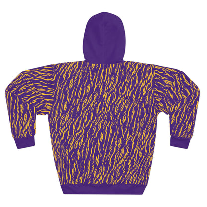 Unisex Pullover Hoodie - Zebra Print, Purple - The Original