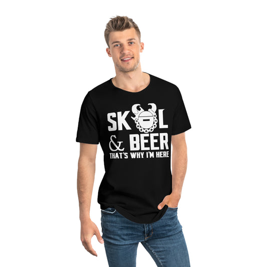 Men's Curved Hem Tee - Football & BEER