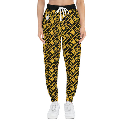 Unisex Athletic Joggers - Black/Gold - VWO (Framed)