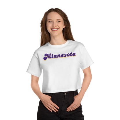 Women's Champion Heritage Cropped Top - Minnesota (Retro)