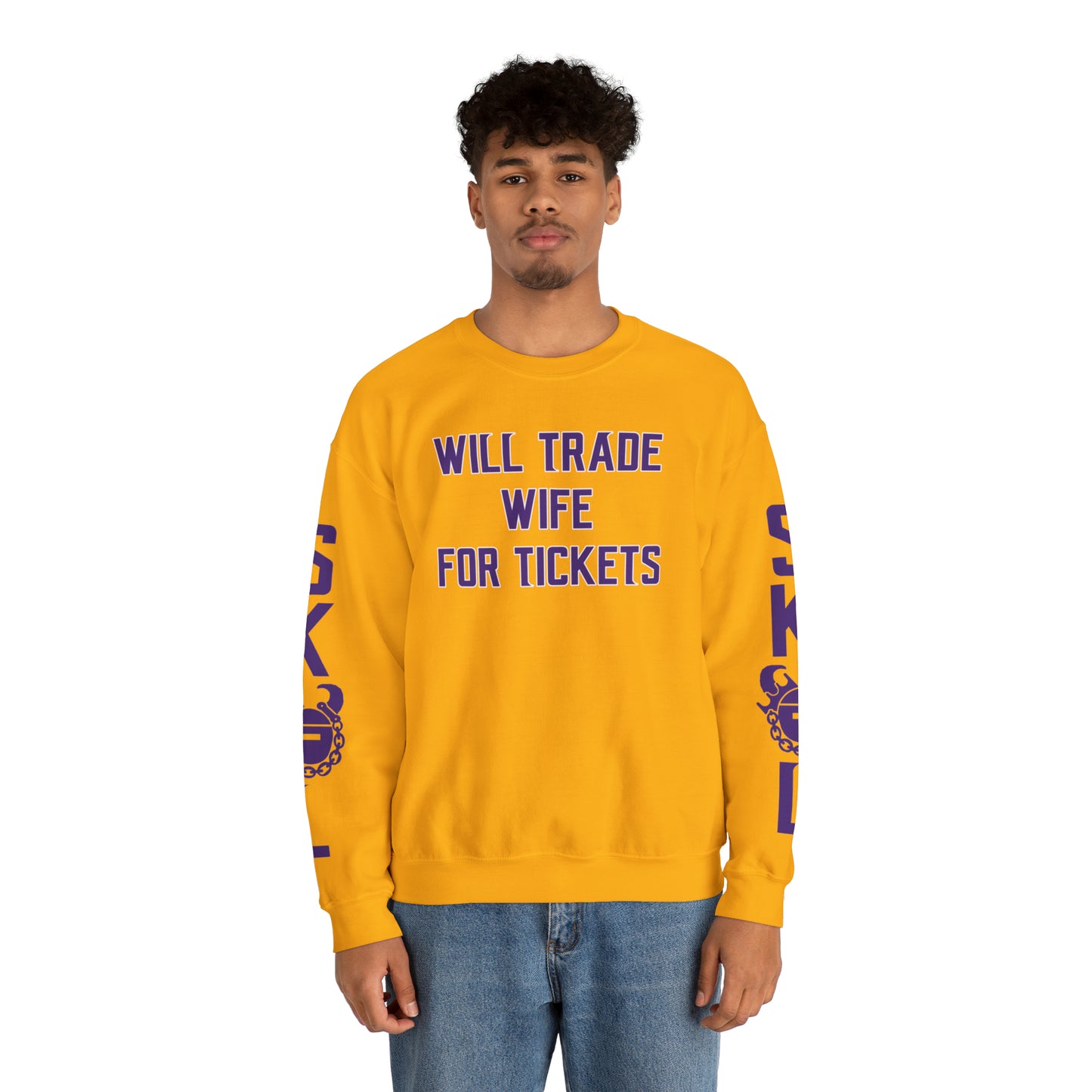 Unisex Heavy Blend™ Crewneck - Wife for Tickets + The Original (Sleeves)