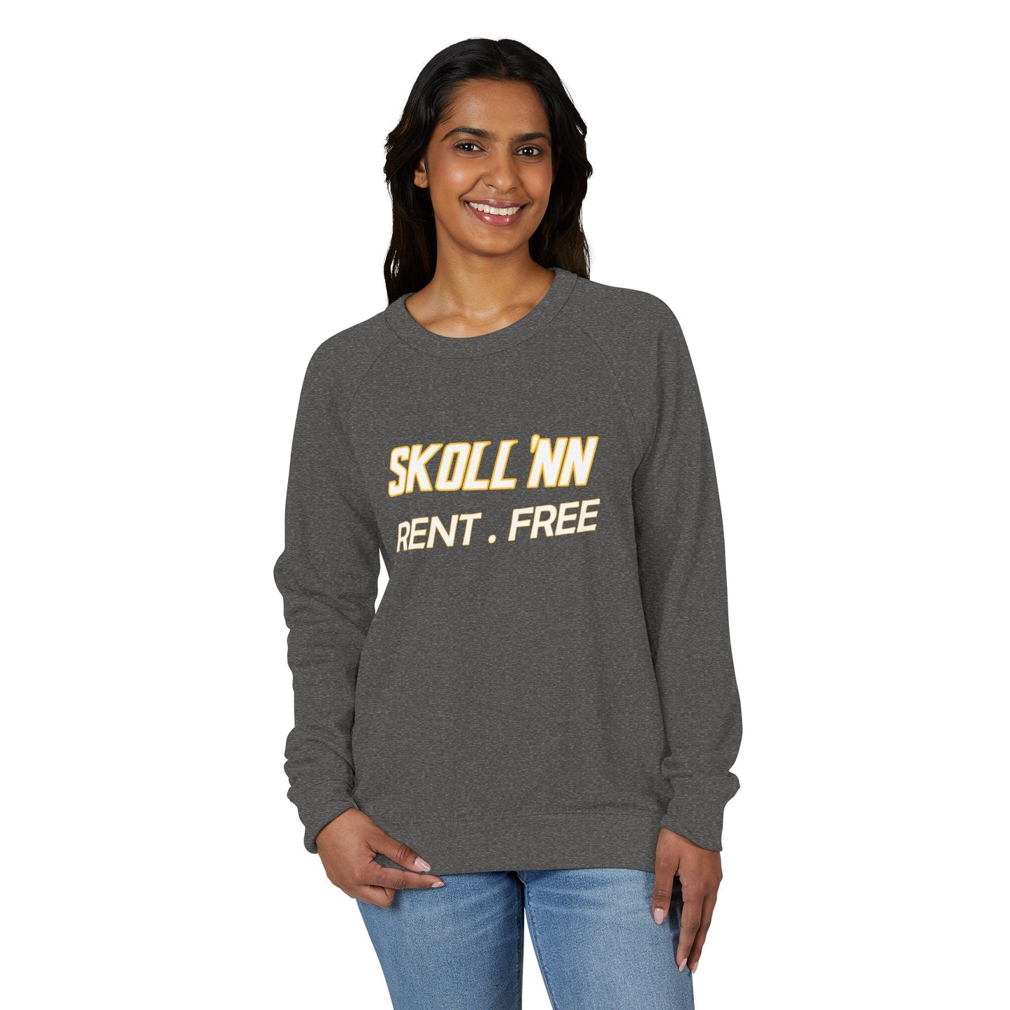 Unisex French Terry Raglan Crewneck - SKOLL'NN - Rent Free