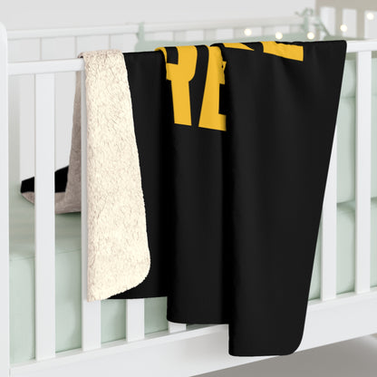 Sherpa Fleece Blanket - Black - Tailgate Crew