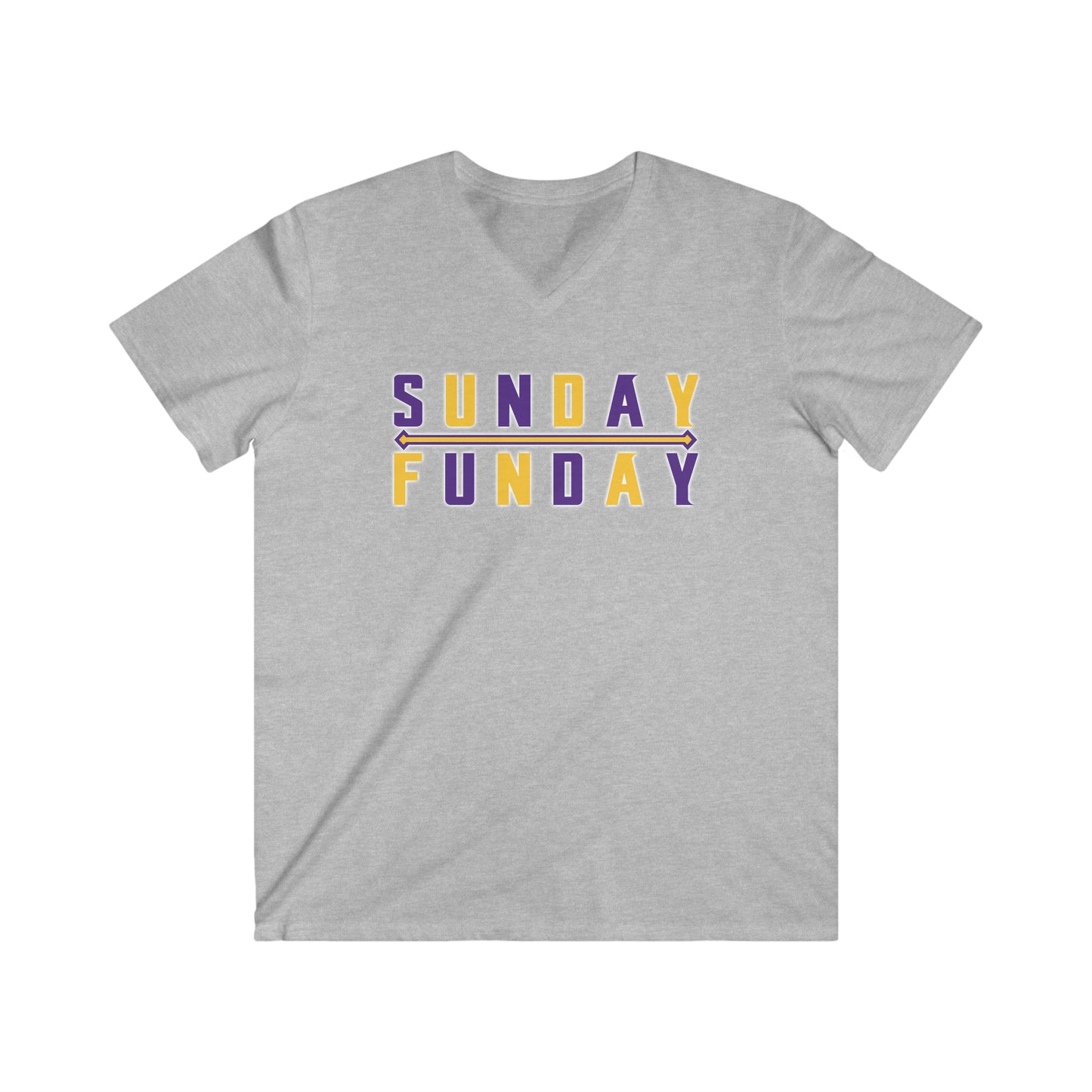 Men's Fitted V-Neck Short Sleeve - Sunday FUNday