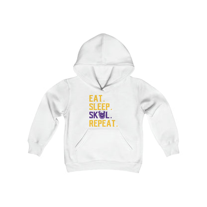 Youth Heavy Blend Hoodie - Eat. Sleep. Repeat.