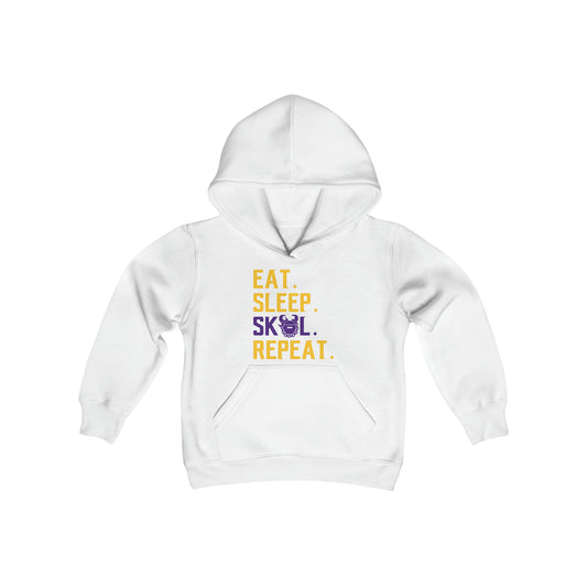 Youth Heavy Blend Hoodie - Eat. Sleep. Repeat.