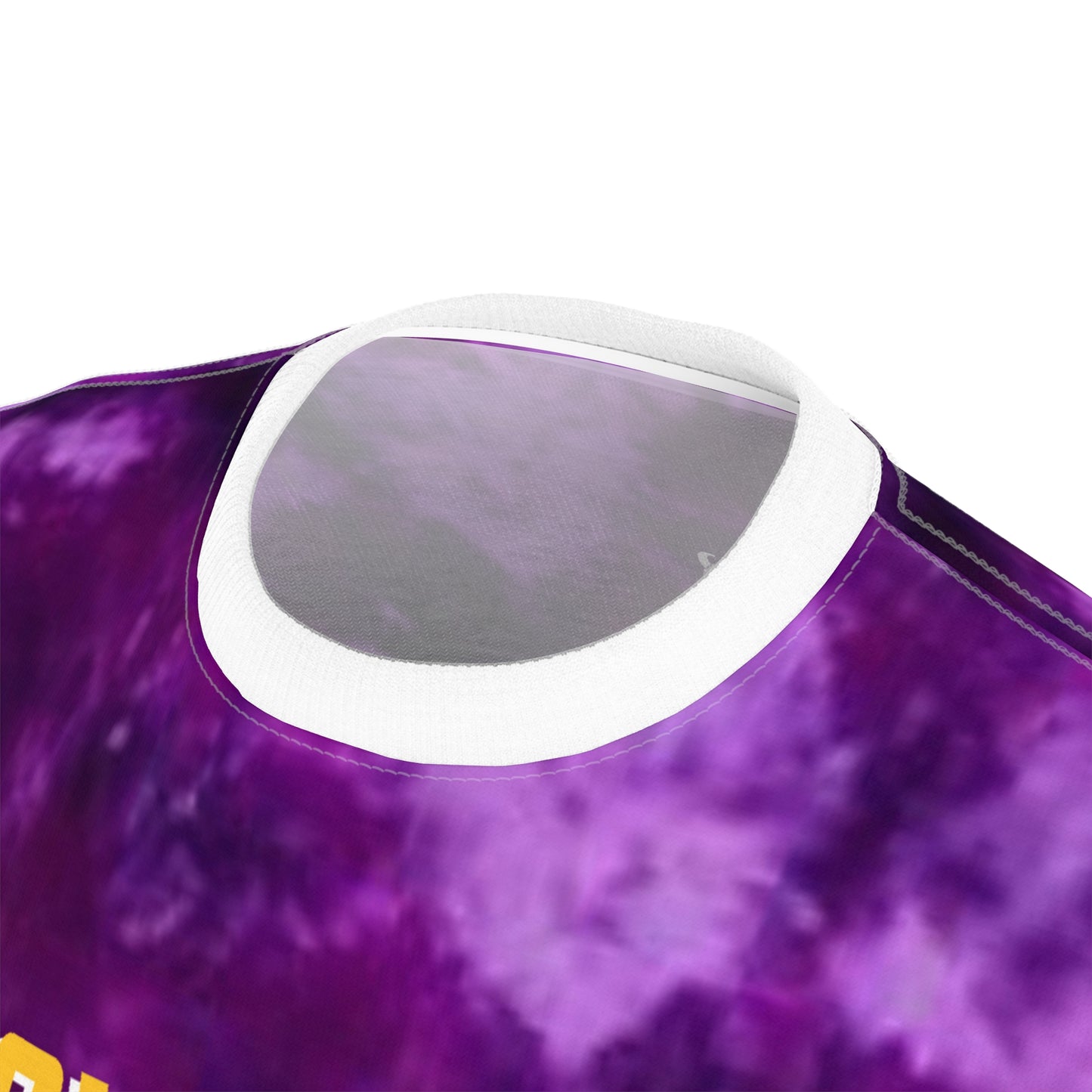 Unisex Cut & Sew Tee - Purple/Gold Tie-Dye - Show Your Horns