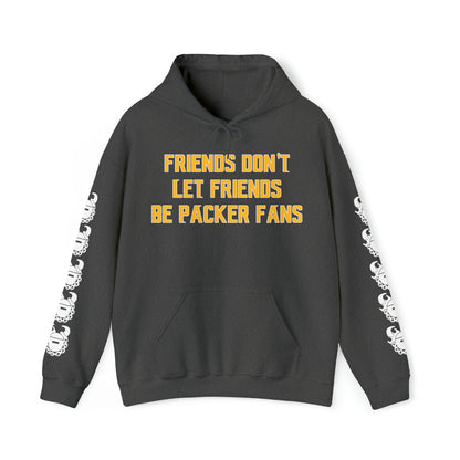 Unisex Heavy Blend™ Hooded Sweatshirt - Friends Don't Let Friends + Game Day Helmet (Sleeves)