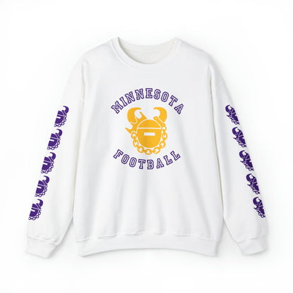 Unisex Heavy Blend™ Crewneck - Minnesota Football + Game Day Helmet (Sleeves)