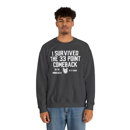 Unisex Heavy Blend™ Crewneck - Survived the 33 Point Comeback