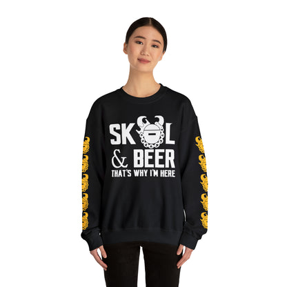 Unisex Heavy Blend™ Crewneck - & BEER + Game Day Helmet (Sleeves)