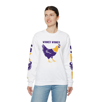 Unisex Heavy Blend™ Crewneck - Winner Winner Chicken Dinner + The Original (Sleeves)