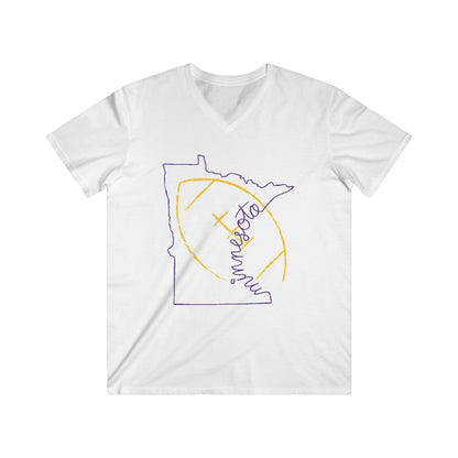 Men's Fitted V-Neck Short Sleeve - MN State Football