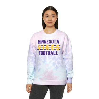 Tie-Dye Crewneck - Vikes Football