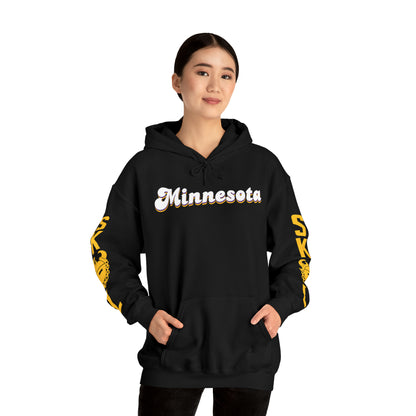 Unisex Heavy Blend™ Hooded Sweatshirt - Minnesota (Retro) + The Original (Sleeves)