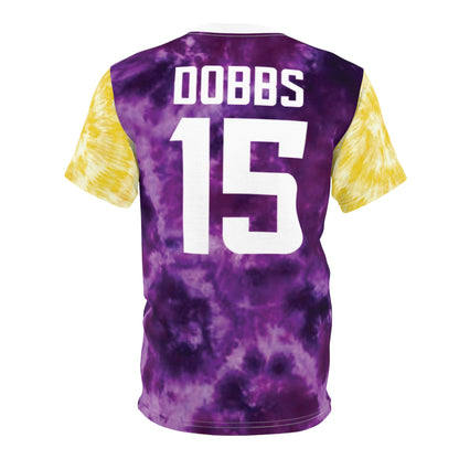 Unisex Cut & Sew Tee - Purple/Gold Tie-Dye - Jersey #15