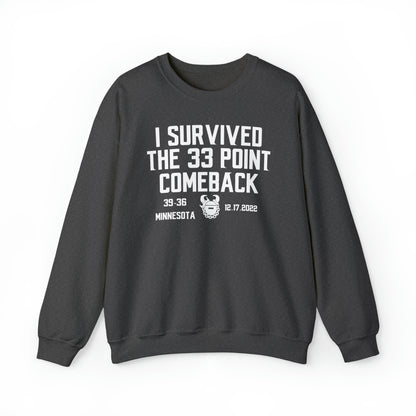 Unisex Heavy Blend™ Crewneck - Survived the 33 Point Comeback