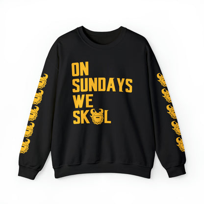 Unisex Heavy Blend™ Crewneck - On Sundays + Game Day Helmet (Sleeves)
