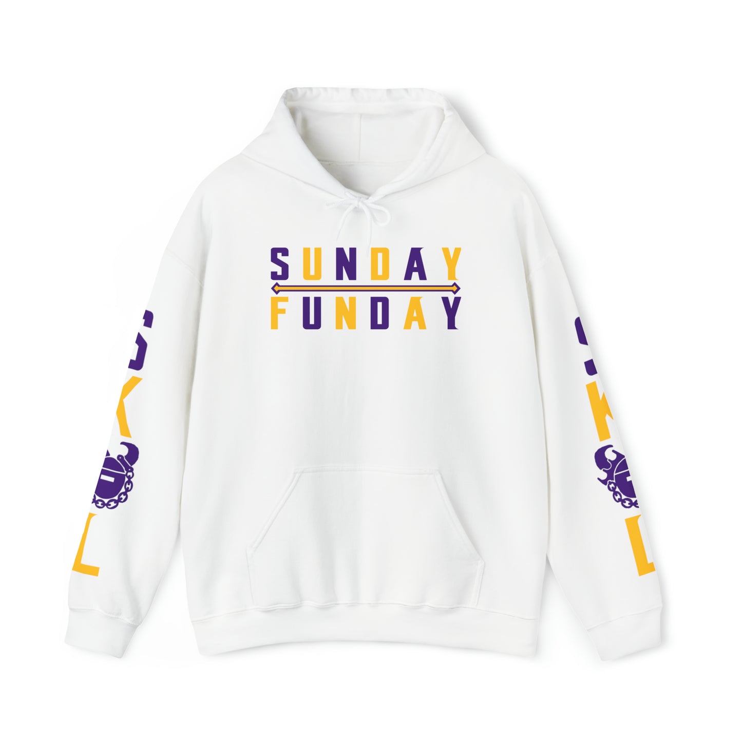 Unisex Heavy Blend™ Hooded Sweatshirt - Sunday FUNday + Original (Sleeves)