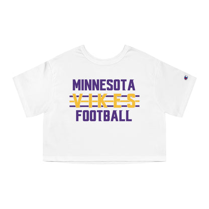 Women's Champion Heritage Cropped Top - Vikes Football