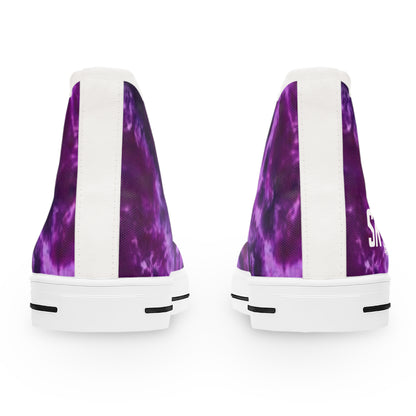 Women's High Top Sneakers - Purple Tie-Dye
