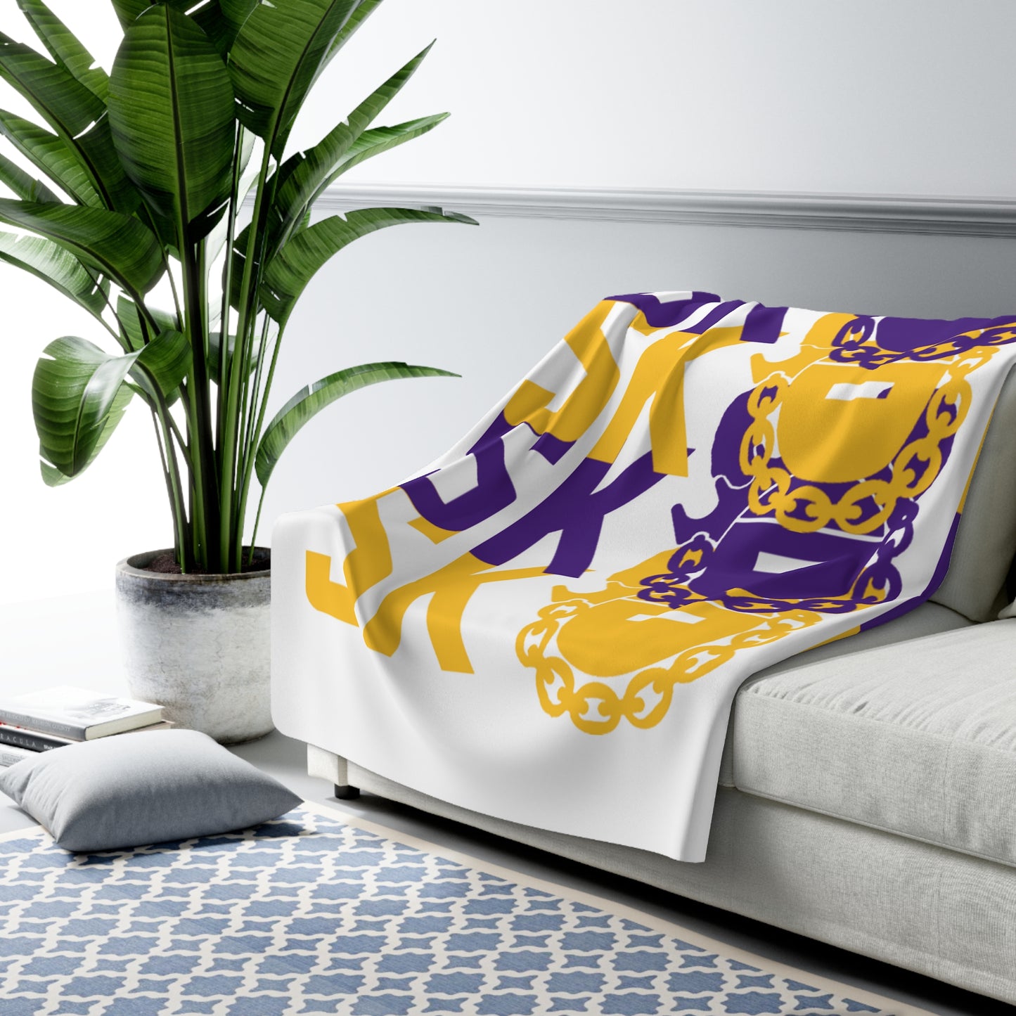 Sherpa Fleece Blanket - White - 4x