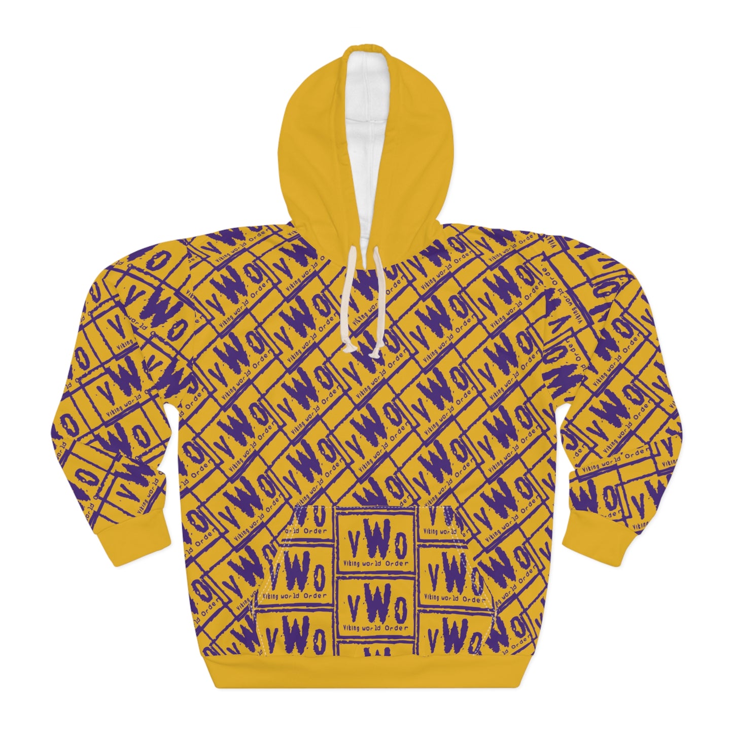 Unisex Pullover Hoodie - Gold/Purple - VWO (Framed)