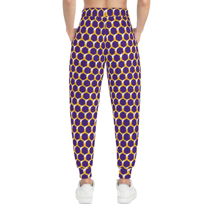 Unisex Athletic Joggers - Purple/Gold Hex