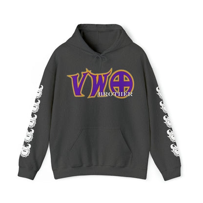 Unisex Heavy Blend™ Hooded Sweatshirt - VWO Brother + Game Day Helmet (Sleeves)