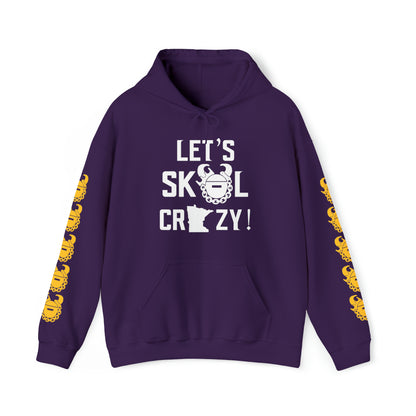 Unisex Heavy Blend™ Hooded Sweatshirt - Let's go Crazy! + Game Day Helmet (Sleeves)
