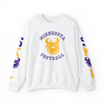 Unisex Heavy Blend™ Crewneck - Minnesota Football + Game Day Helmet (Sleeves)