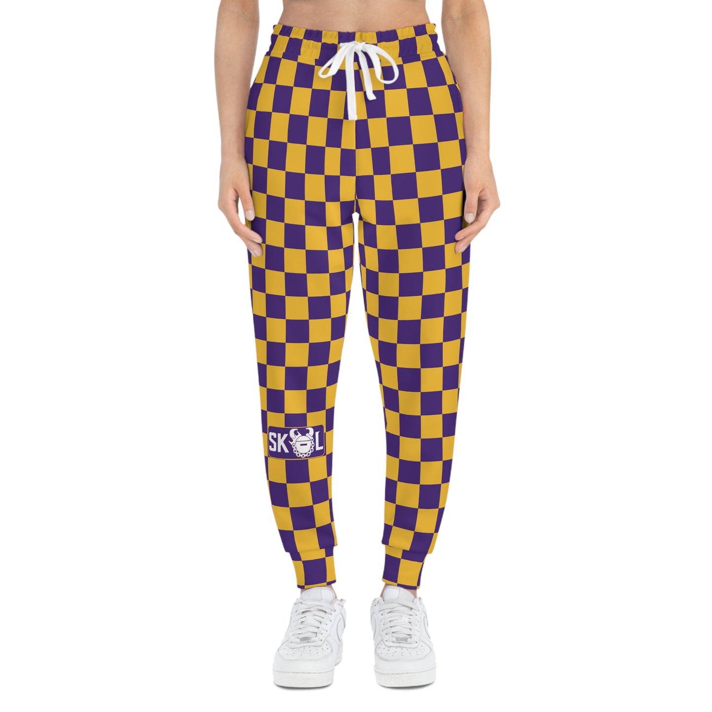 Unisex Athletic Joggers - Checkerboard