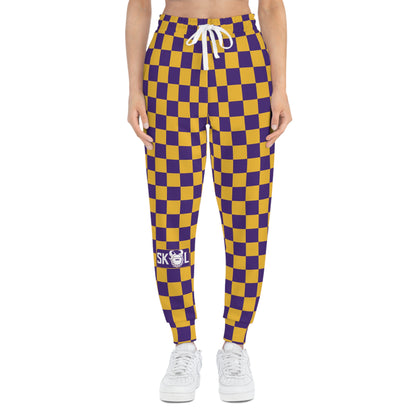 Unisex Athletic Joggers - Checkerboard
