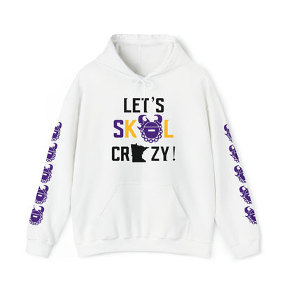 Unisex Heavy Blend™ Hooded Sweatshirt - Let's go Crazy! + Game Day Helmet (Sleeves)