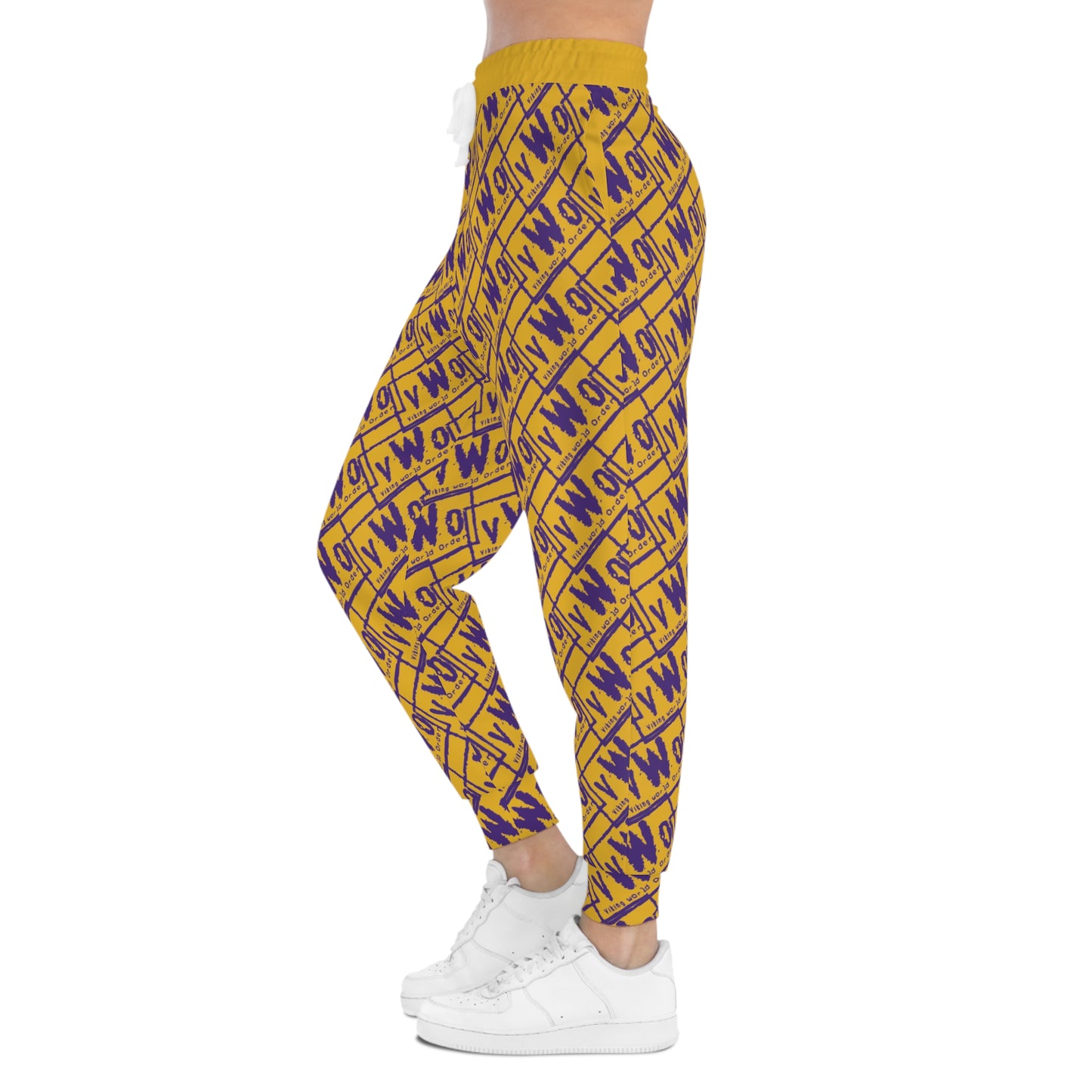 Unisex Athletic Joggers - Gold/Purple - VWO (Framed)