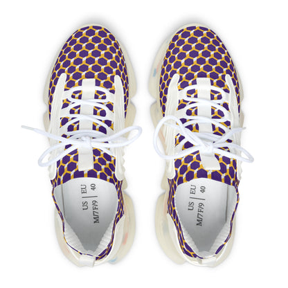 Women's Mesh Sneakers - Purple/Gold Hex